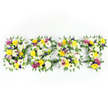 Head-on photograph of a horizontal, four-letter floral tribute spelling BEST, formed from a dense, hand-packed mosaic of fresh blooms and dark green fern fronds against a bright white background. Each letter is sculpted into a full, rounded shape: the B and S swell with volume, the E shows a clear horizontal bar and the T stands upright with crisp edges. The dominant palette is sunny yellow and pristine white - clusters of yellow roses and gerbera daisies sit alongside large, multi-petaled white chrysanthemums - while accents of soft lavender-purple lisianthus and vivid magenta spray roses or carnations punctuate the surface. Smaller green and white filler flowers tuck into gaps, adding subtle texture and a soft, airy depth beneath the main blooms. Rich, glossy fern fronds frame each letter, their feathered edges softening the silhouette and introducing a cool, verdant contrast to the warm petals.
A discreet dark green or metal support framework shows through in a few narrow gaps along the E and the lower sections, hinting at careful engineering that keeps the letters stable for display. The lighting is even and bright, with no harsh shadows, making every petal and leaf crisp and fresh to the eye; one can almost sense the soft, powdery scent of chrysanthemums and the heady sweetness of roses. As a florist's composition, it reads as a tender, uplifting tribute - the word BEST often used to remember a beloved friend or family member, or to mark a life celebrated. This arrangement reflects thoughtful craftsmanship and quiet dignity, the sort of piece local families might choose in Brent Cross and neighbouring wards when they want a clear, heartfelt message rendered in flowers.