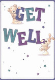 With every cheerful detail, this get well card radiates playful warmth, making it a heartening presence for anyone feeling under the weather in Brent Cross or across the Borough of Barnet. The artwork springs to life through two adorable characters-a sweet teddy and an energetic puppy-each beaming as they joyfully hold the large, colourful letters that spell out 'Get Well.' Indigo and teal hues flood the bold text, which stands proudly against a creamy-white background, reminiscent of the fresh, vibrant atmosphere inside a Brent Cross Flowers shop. Scattered stars in shades of purple and blue twinkle throughout, adding a touch of whimsy and hope to the design. The illustrated fur is rich with tactile softness, inviting the imagination to reach out for comfort. More than simply a card, this is an emotional salve-the kind that pairs perfectly with a fragrant bouquet and a thoughtful note-delivering genuine care and bright optimism to anyone recovering in this welcoming north London neighbourhood.