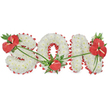 The image features a touching funeral floral tribute that spells SON in large, three-dimensional block letters, arranged in a row against a pure white backdrop. Each letter is constructed from a thick layer of pristine white chrysanthemums, packed so closely that they form a soft, velvety surface, symbolising peace, purity, and gentle remembrance. Around the perimeter of every letter runs a band of deep red satin ribbon, folded into delicate scallops that faithfully follow the flowing shape of the 'S', encircle the open 'O', and define the sturdy lines of the 'N'. The ribbon's vivid red colour and slight sheen provide a strong yet elegant contrast, making the word clearly stand out. Three artfully placed clusters of red anthuriums lend emotional emphasis. On the upper left of the 'S', a generous cluster of anthuriums, with their shiny, heart-shaped spathes and proud spadices, sits among rich dark green foliage and feathery fronds. At the bottom curve of the 'O', a single anthurium is tucked into the white petals, like a quiet, personal message from loved ones. On the upper right of the 'N', a larger grouping of several anthuriums, ferns, and broad leaves completes the composition, drawing the eye along the tribute. Fine green stems and foliage arch softly across the blooms, linking the red accents and adding a sense of natural flow. This custom SON lettering, often chosen by families around Brent Cross, Hendon Way, and along the Edgware Road, serves as a deeply meaningful way to honour and say farewell to a beloved son with dignity and love.