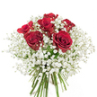 Held lovingly in a Brent Cross florist's hands, this bouquet embodies a classic, heartfelt gesture, radiating both warmth and grace. Six velvety red roses, their petals rich and deeply coloured, bloom in a harmonious circle at the centre, promising an embrace of romance and sincere affection. Wrapped gently around them are clouds of delicate white gypsophila-baby's breath-so soft and wispy they look like a gentle morning haze drifting across Brent Cross. The stems shine with freshness, their green vigour belying the flowers' crisp arrival from local sources. Each element is chosen and positioned with care, creating a visual dance between passionate reds and pure whites that mirrors meaningful moments celebrated in NW2-from quiet family dinners to lively gatherings near Brent Cross Shopping Centre. The air is subtly scented with the perfume of roses, mingled with the green vibrance of freshly cut stems. Designed for intimate gifting-be it an anniversary, joyful congratulations, or an expression of true devotion-this bouquet transforms everyday experiences in Brent Cross into lasting memories, each petal and leaf a testament to thoughtful local craftsmanship.
