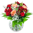 From the very first glance, this bouquet radiates the romance and richness of Brent Cross. Deep red chrysanthemums and radiant roses gather closely around apricot-hued roses, their luxurious petals unfolding in soft spirals. Wispy gypsophila weaves through the blooms, creating a gentle veil that softens and elevates each colour. Framed by bold, vibrant green leaves that catch the daylight streaming through nearby West Hendon parks, the arrangement sits beautifully in a round glass vase-stems elegantly displayed for a modern, inviting effect. Its fragrance is a balanced blend of green freshness and delicate sweetness, like a morning in a North West London garden. Designed by local florists who understand the art of meaningful gestures, this bouquet makes an unforgettable gift for anniversaries, milestones, or spontaneous surprises delivered around Brent Cross. Each flower is carefully placed, reflecting a deep sense of care and artistry rooted in the community.